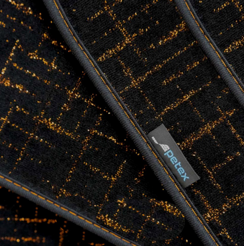 Petex 140156963 Fußmattensatz vorne und hinten, Polyester, gold, Menge: 4