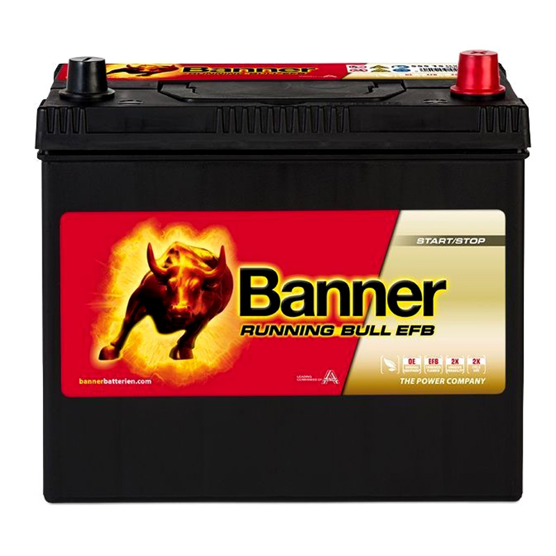 BANNER 012555150101 Autobaterie Running Bull EFB Baterie - kapacita: 55Ah, pro vozidla bez rekuperace brzdové energie