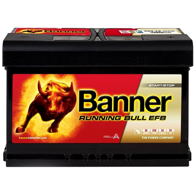 BANNER 012565120101 Autobaterie Running Bull EFB Baterie - kapacita: 65Ah, pro vozidla bez rekuperace brzdové energie
