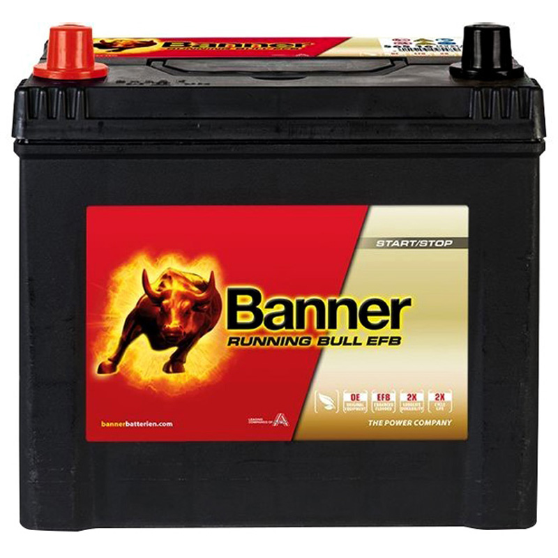 BANNER 012565160101 Autobaterie Running Bull EFB Baterie - kapacita: 65Ah, pro vozidla bez rekuperace brzdové energie
