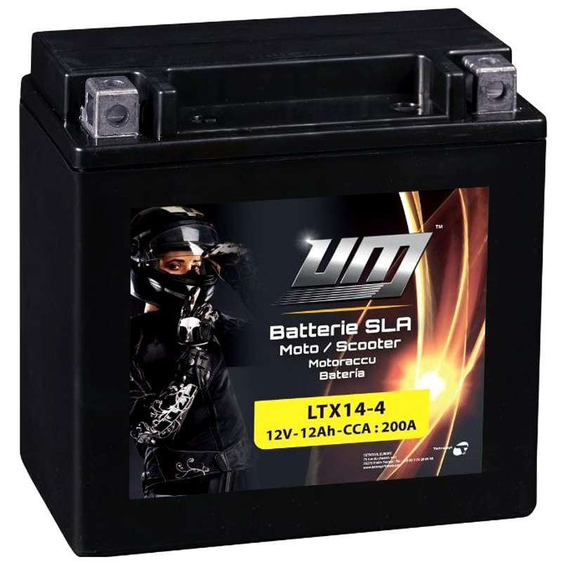 UM LTX14-4 Starterbatterie Batterie-Kapazität: 12Ah