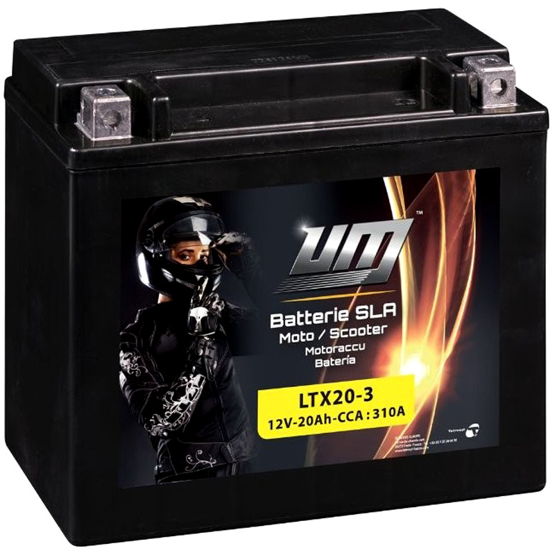 UM LTX20-3 Starterbatterie Batterie-Kapazität: 20Ah