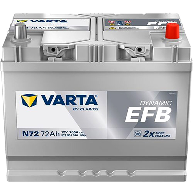 VARTA 572501076K262 Starterbatterie DYNAMIC EFB Batterie-Kapazität: 72Ah