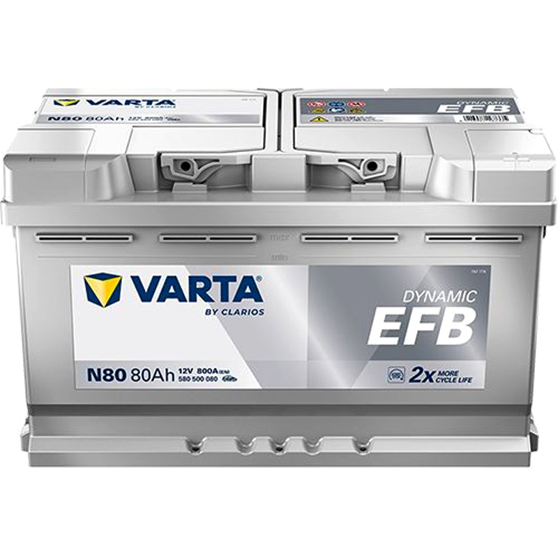 VARTA 580500080K262 Starterbatterie DYNAMIC EFB Batterie-Kapazität: 80Ah