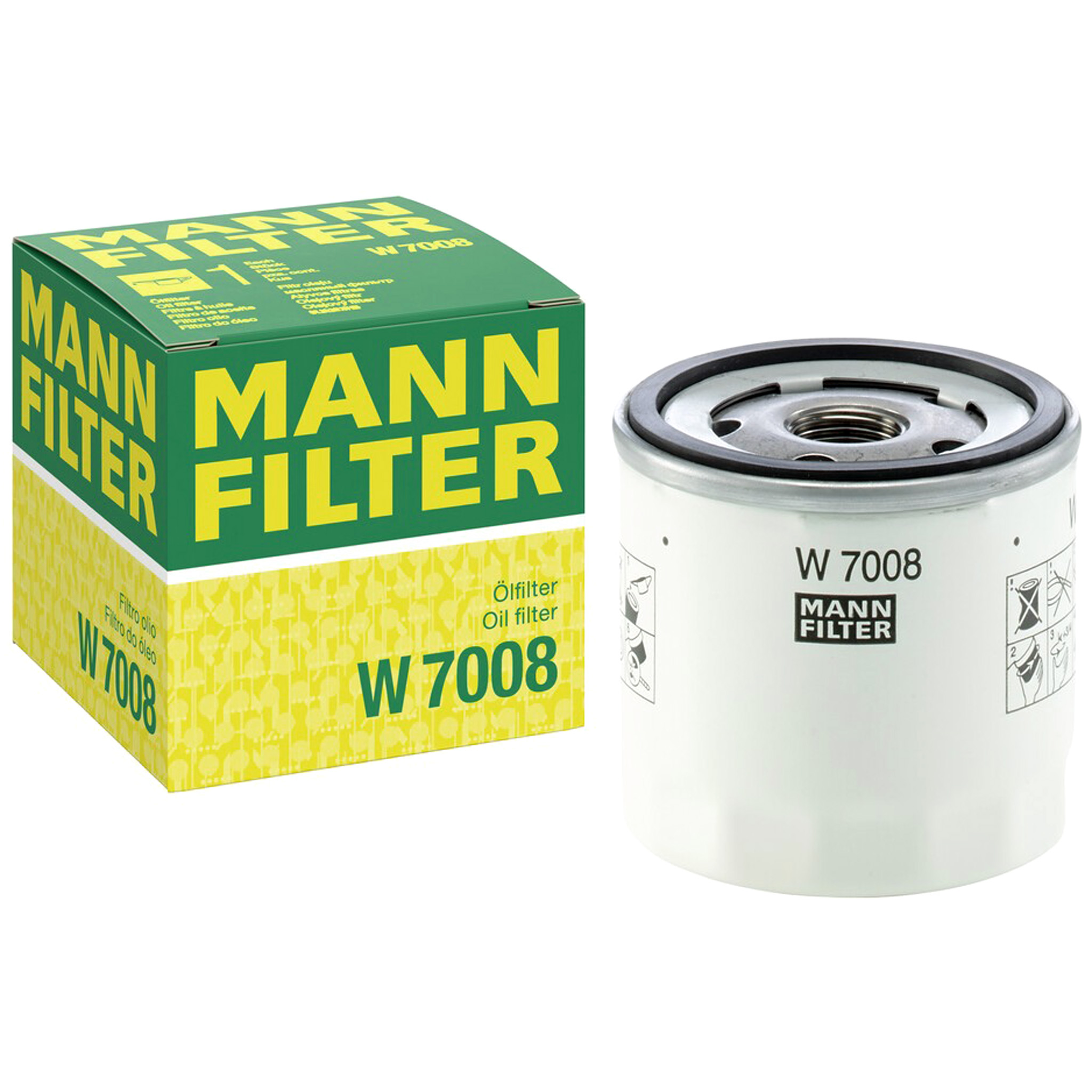 MANN-FILTER W 7008 Oil filter Spin-on Filter, with one anti-return valve-image-963572