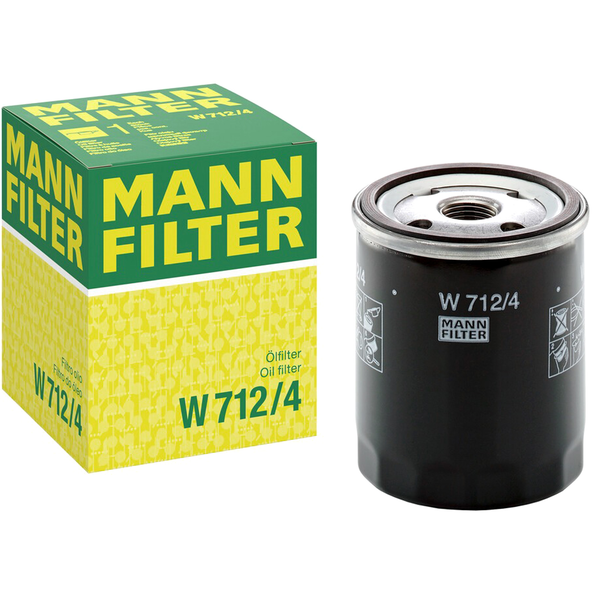 MANN-FILTER W 712/4 Oil filter Spin-on Filter, with one anti-return valve-image-963584