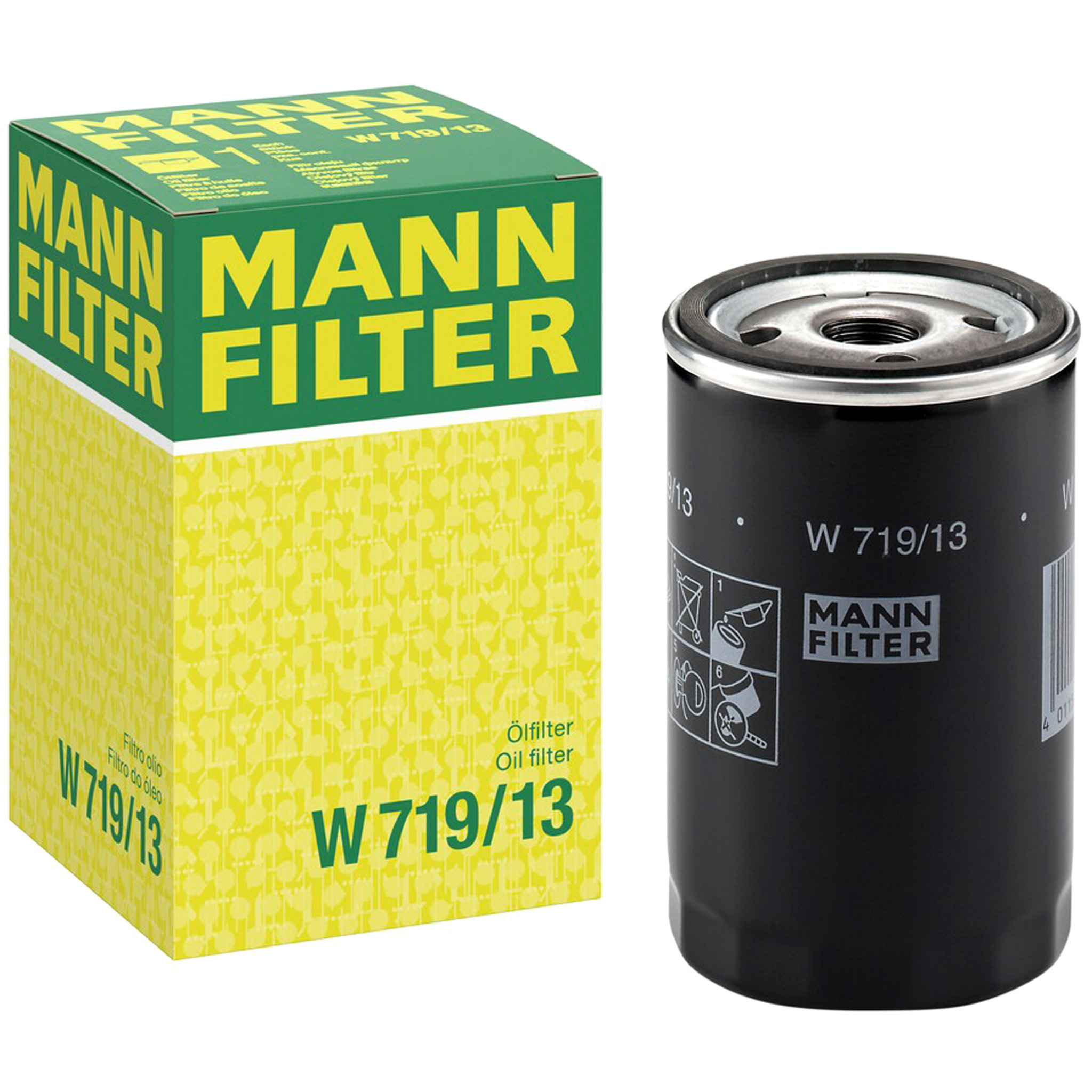 MANN-FILTER W 719/13 Oil filter Spin-on Filter, with two anti-return valves-image-963627