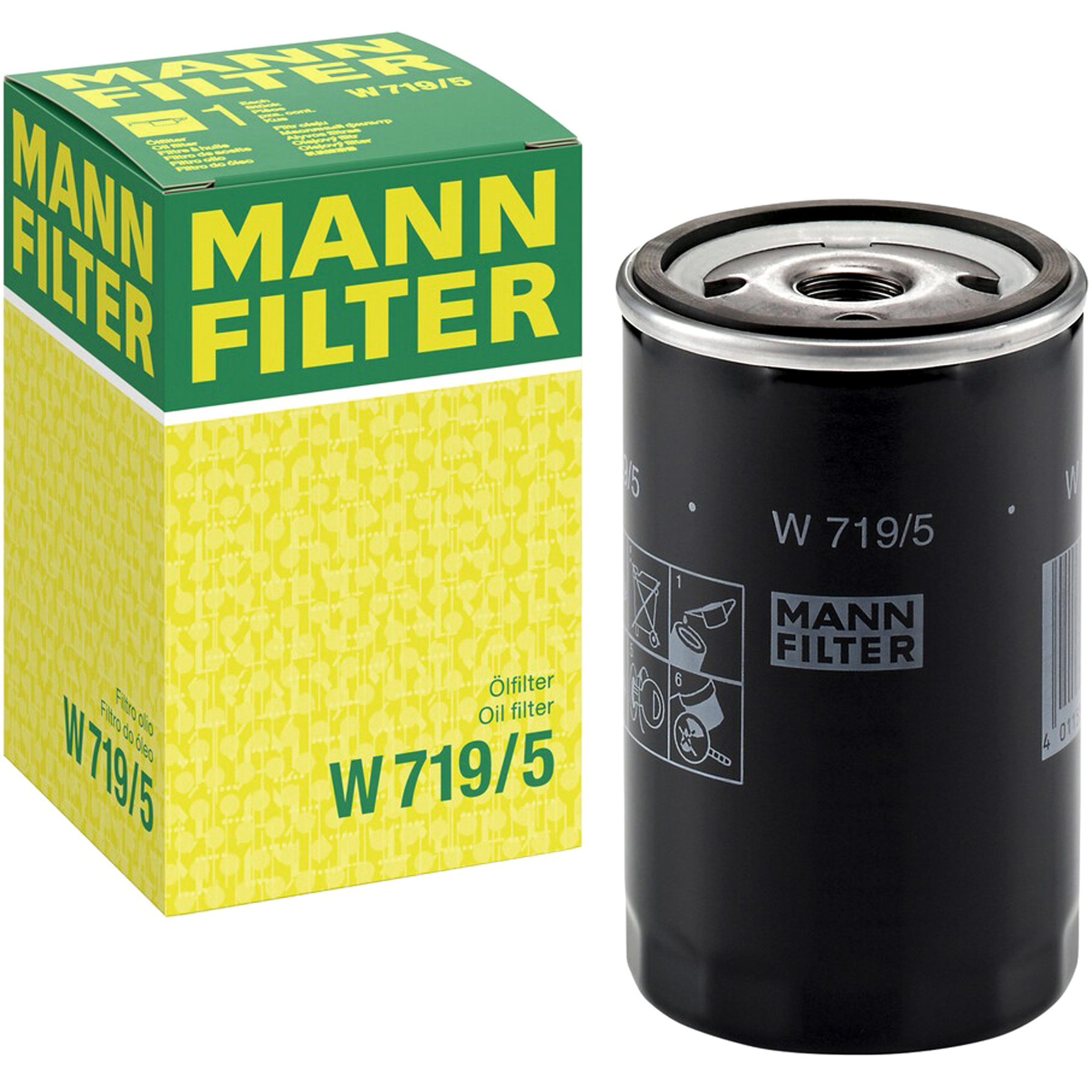 MANN-FILTER W 719/5 Oil filter Spin-on Filter, with one anti-return valve