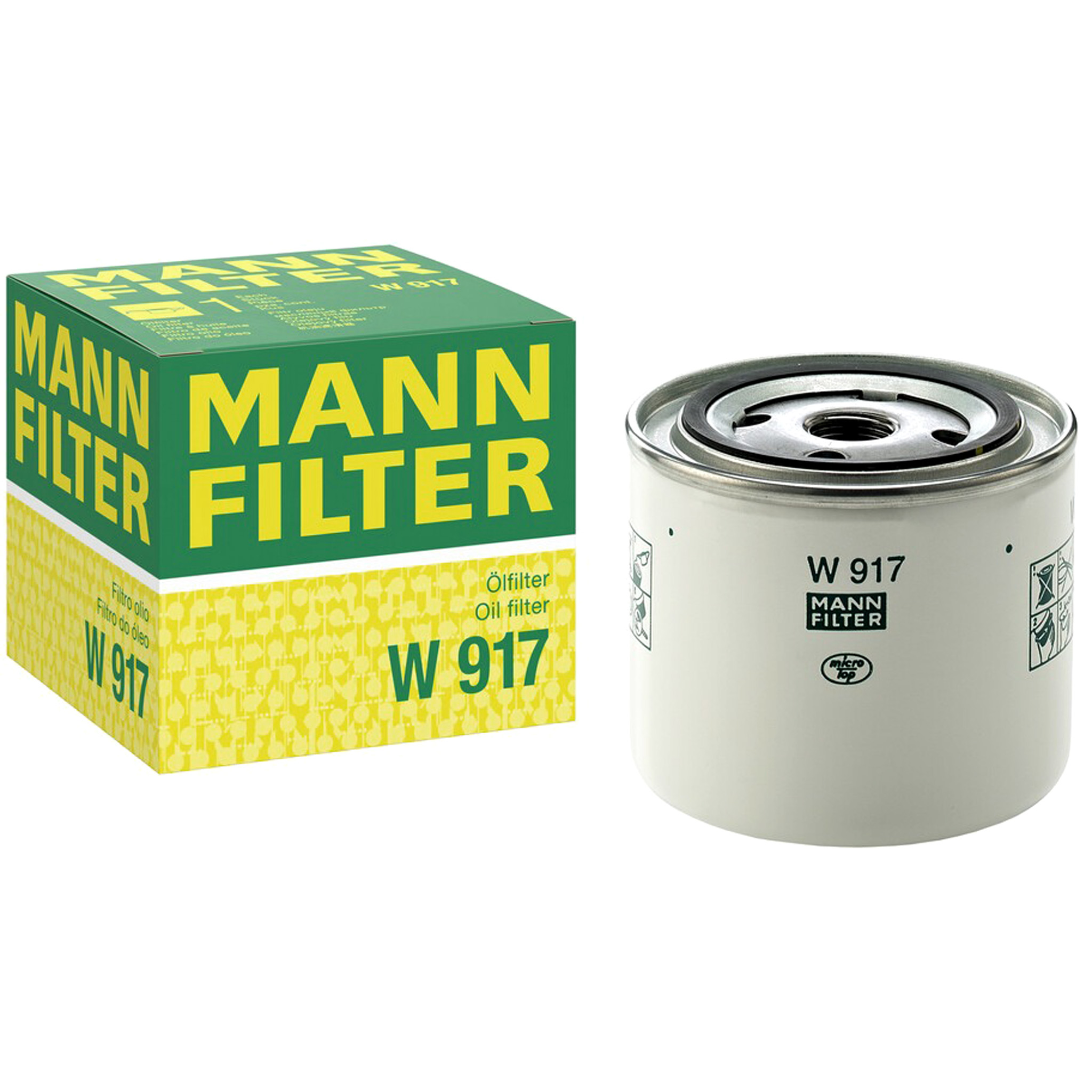 MANN-FILTER W 917 Oil filter Spin-on Filter, with one anti-return valve-image-963701