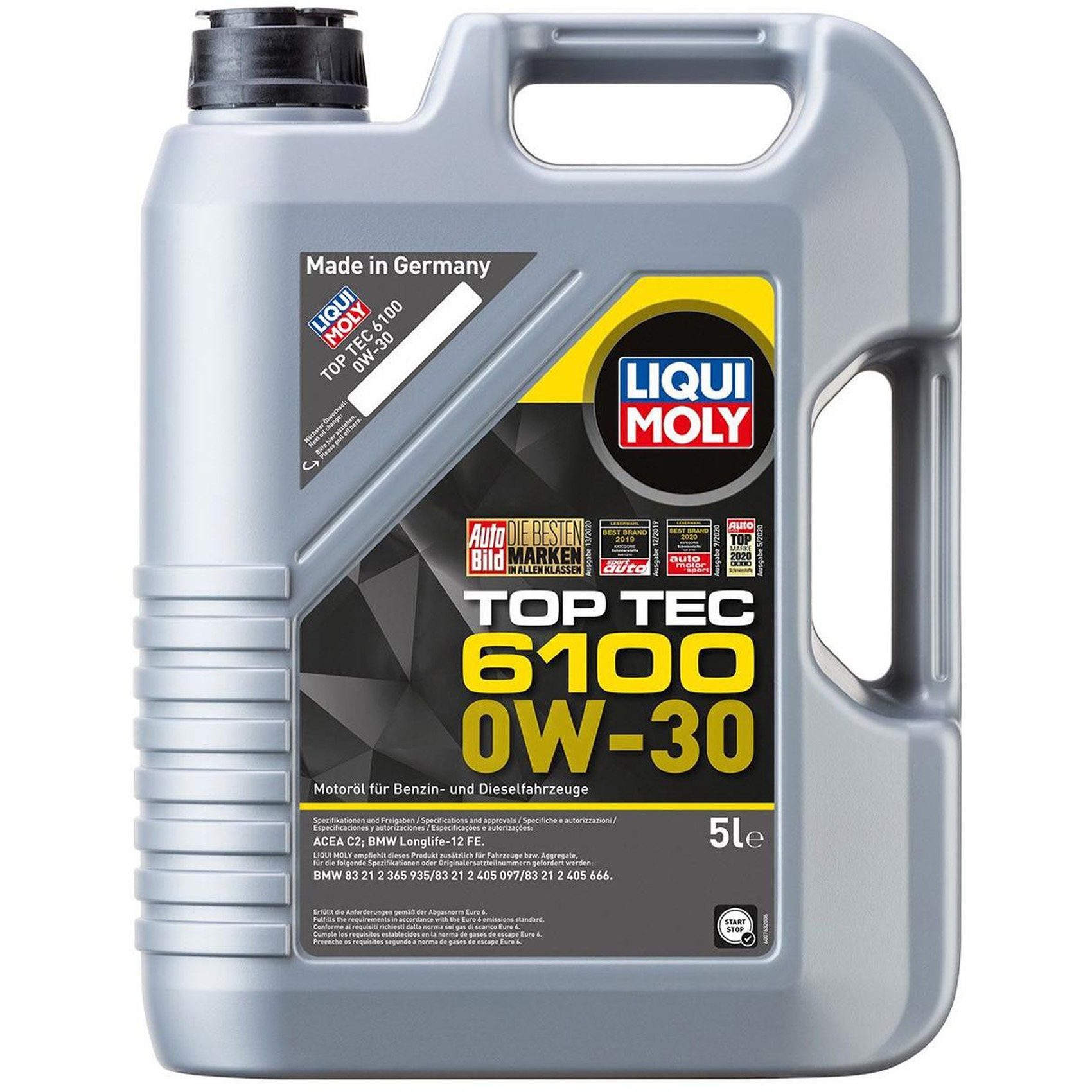 LIQUI MOLY 20779 Engine oil Top Tec 6100 0W-30 Capacity: 5l-image-13480845