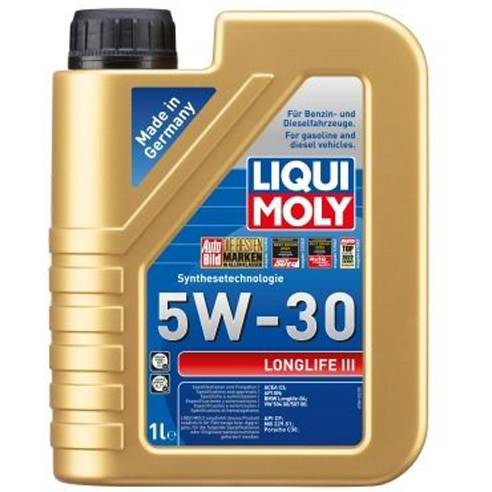 Liqui Moly 20820 Motoröl Longlife Iii 5W-30 Inhalt, 1l, Synthetiköl