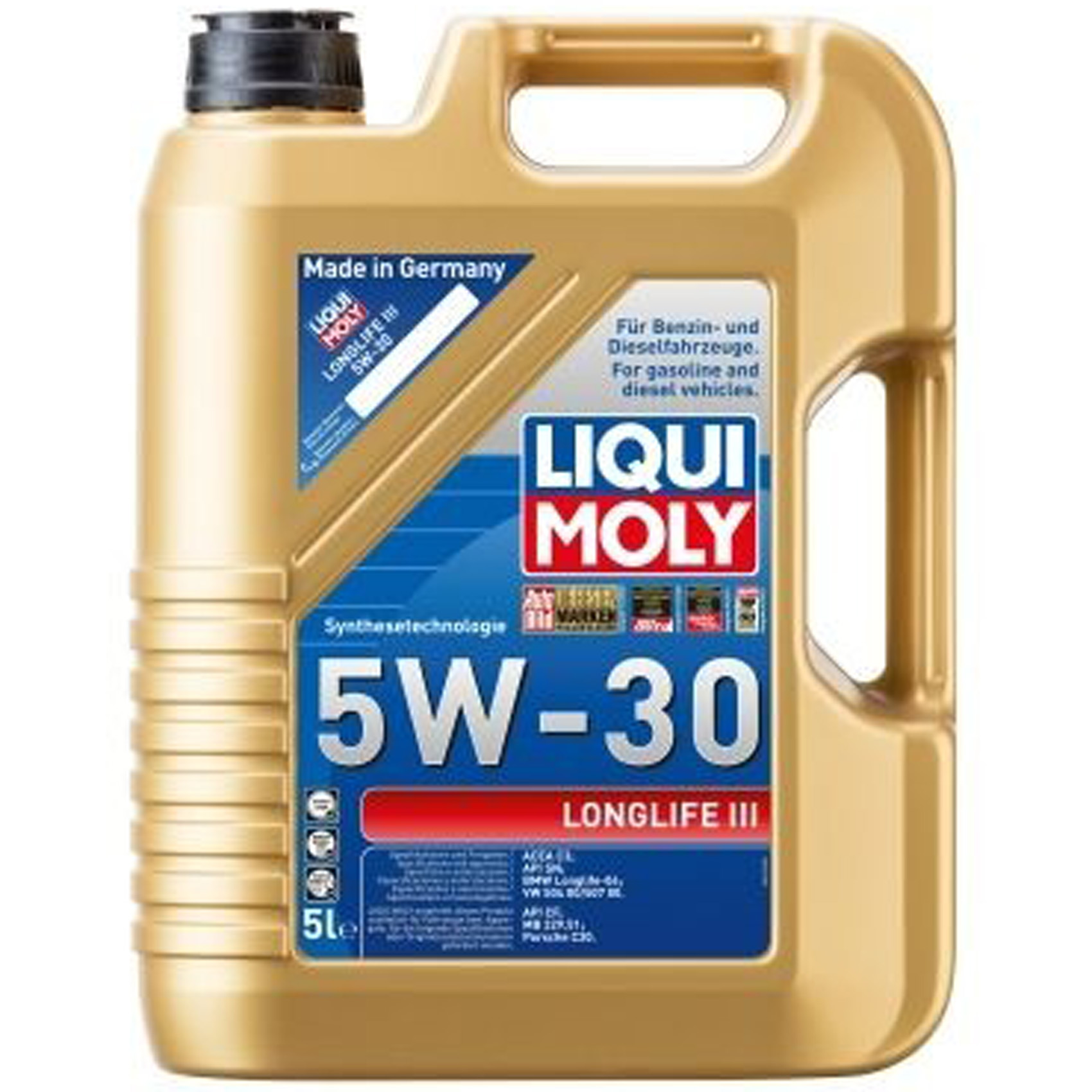 LIQUI MOLY 20822 Engine oil Longlife III 5W-30 Capacity: 5l, Synthetic Oil-image-13480882