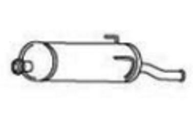 PEDOL 011.293 Rear silencer End silencer, Rear exhaust silencer, Rear muffler