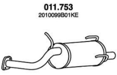 PEDOL 011.753 Rear Silencer NISSAN: MICRA 2