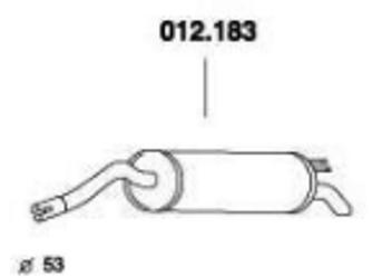 PEDOL 012.183 Endschalldämpfer FIAT: Stilo Schrägheck