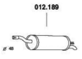 PEDOL 012.189 Rear silencer FIAT: Doblo I Estate, Doblo I Cargo