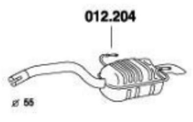 PEDOL 012.204 Endschalldämpfer hinten PEUGEOT: 807 MPV, CITROËN: C8 II, LANCIA: Phedra