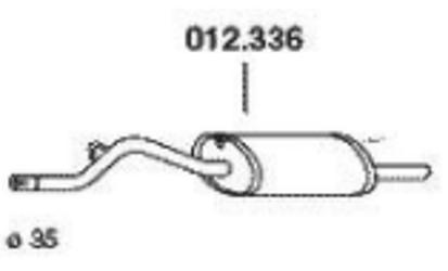 PEDOL 012.336 Endschalldämpfer FORD: KA Schrägheck