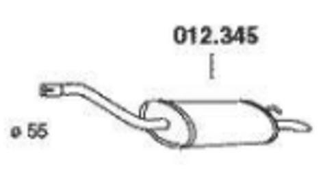 PEDOL 012.345 Endschalldämpfer FORD: Focus Mk1 Schrägheck