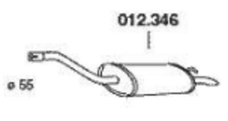 PEDOL 012.346 Endschalldämpfer FORD: Focus Mk1 Kombi, Focus Mk1 Kasten / Kombi