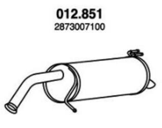 PEDOL 012.851 Rear Silencer KIA: Picanto I