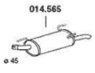 PEDOL 014.565 Endschalldämpfer OPEL: Astra F Caravan, Astra F Classic Caravan