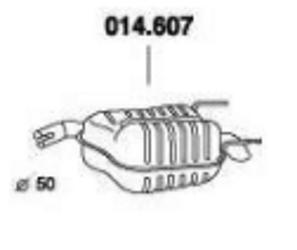 PEDOL 014.607 Rear silencer End silencer, Rear exhaust silencer, Rear muffler Rear FIAT: Croma II Estate