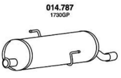 PEDOL 014.787 Rear silencer PEUGEOT: 206 Hatchback