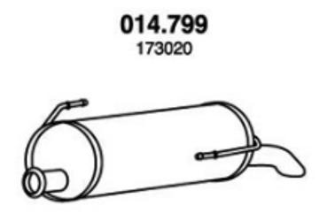 PEDOL 014.799 Endschalldämpfer PEUGEOT: 206 Schrägheck