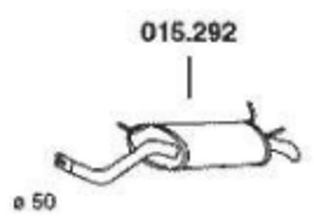 PEDOL 015.292 Endschalldämpfer RENAULT: MEGANE 1, Megane I Grandtour, Megane Scenic