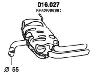 PEDOL 016.027 Endschalldämpfer