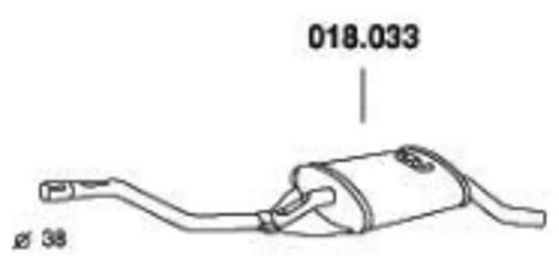 PEDOL 018.033 Endschalldämpfer VOLKSWAGEN: Polo II Schrägheck, Polo II Coupe, Polo II Kastenwagen