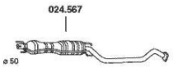 PEDOL 024.567 Mittelschalldämpfer OPEL: Zafira A