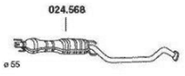 PEDOL 024.568 Mittelschalldämpfer OPEL: Zafira A