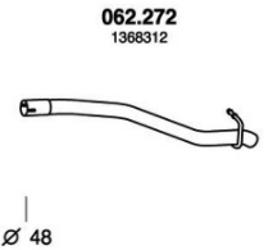 PEDOL 062.272 Exhaust Pipe FORD: Focus 2