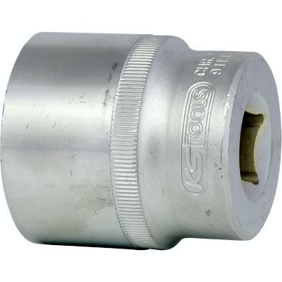 Side view of KS TOOLS 911.1587 Socket Knurled, Double Hexagon, Chrome Vanadium Steel