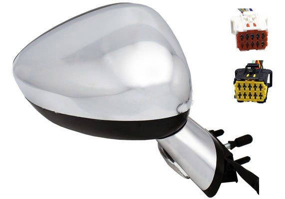 ALKAR 6152863 Specchietti retrovisori Dx, cromo, elettrico, con illuminazione ambiente