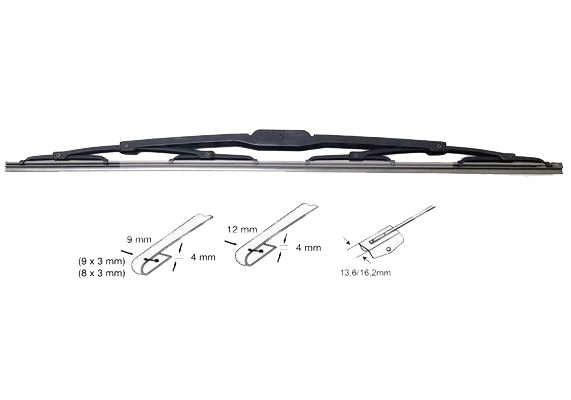 CARPRISS 79040956 Scheibenwischer beidseitig, 550mm, Bügelwischblatt, mit fahrzeugspezifischem Adapter