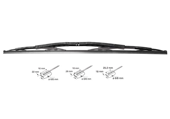 CARPRISS 79040998 Scheibenwischer beidseitig, 1000mm, Bügelwischblatt, mit fahrzeugspezifischem Adapter