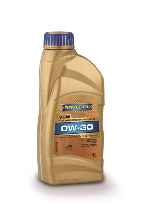 Side view of RAVENOL 1111106-001-01-999 Engine oil 0W-30, Capacity: 1l, Synthetic Oil