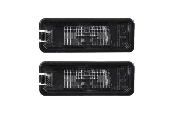 2x Eclairage De Plaque d'Immatriculation côté conducteur ou passager sans LED avec ampoules VOLKSWAGEN: GOLF 6, Golf 7, Golf 5 ABAKUS 053-50-905LED