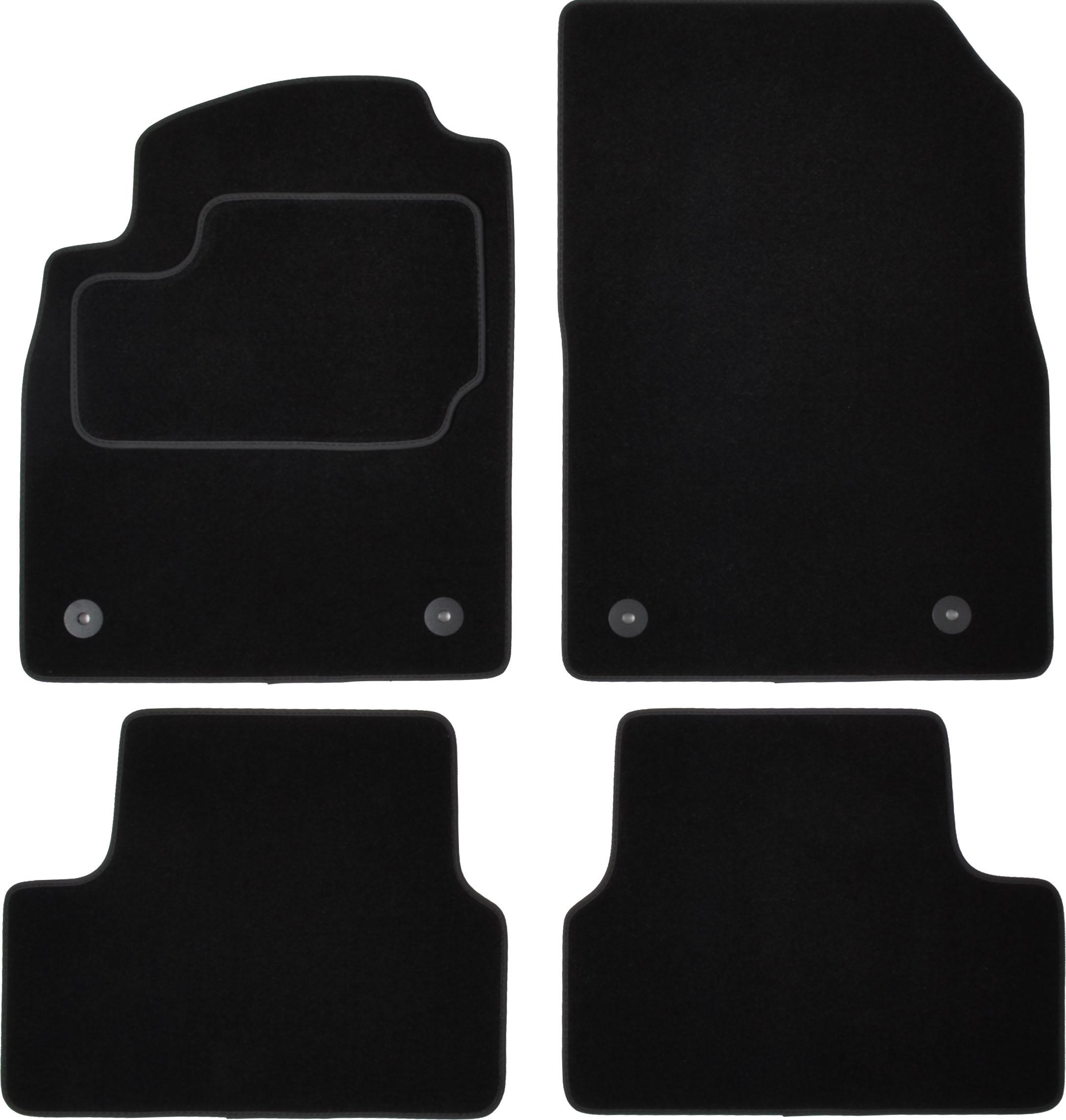 CUSTOPOL OPL85C Floor mat set Front and Rear, Tailored, Textile, black, Quantity: 4-image-15760922