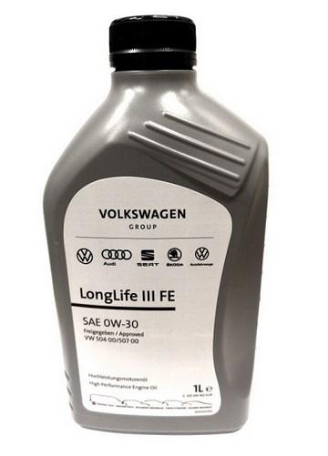 Side view of VAG GS55545M2 Engine oil 0W-30, Capacity: 1l