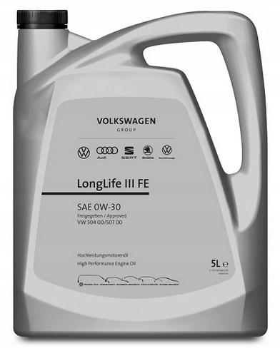 Side view of VAG GS55545M4 Engine oil 0W-30, Capacity: 5l