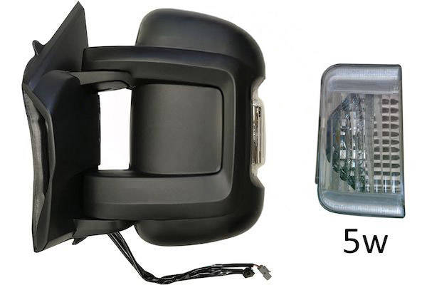 MAX MFT826-L Specchietti retrovisori Sx, con specchio a grandangolo, nero opaco