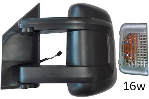 MAX MFT829-L Specchietti retrovisori Sx, con specchio a grandangolo, nero opaco
