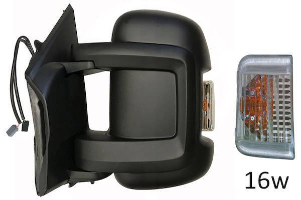 MAX MFT870S-L Specchietti retrovisori Sx, con specchio a grandangolo, nero opaco