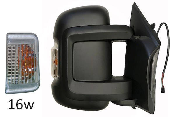 MAX MFT871-R Specchietti retrovisori Dx, con specchio a grandangolo, nero opaco