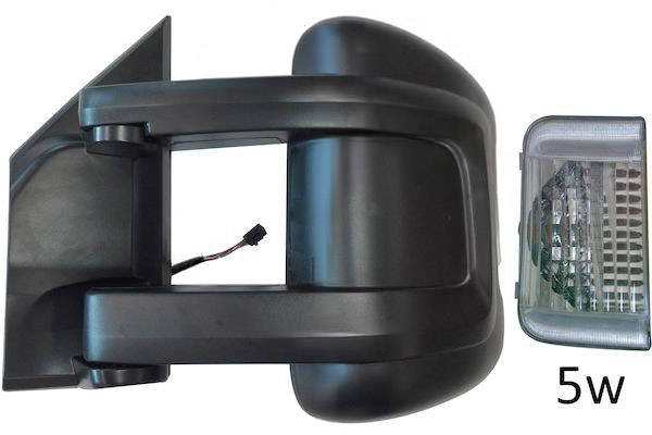 MAX MFT873-L Specchietti retrovisori Sx, con specchio a grandangolo, nero opaco