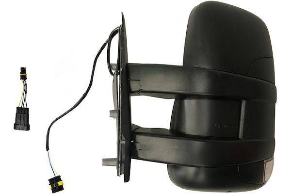 MAX MID120-L Specchietti retrovisori Sx, con specchio a grandangolo, nero opaco